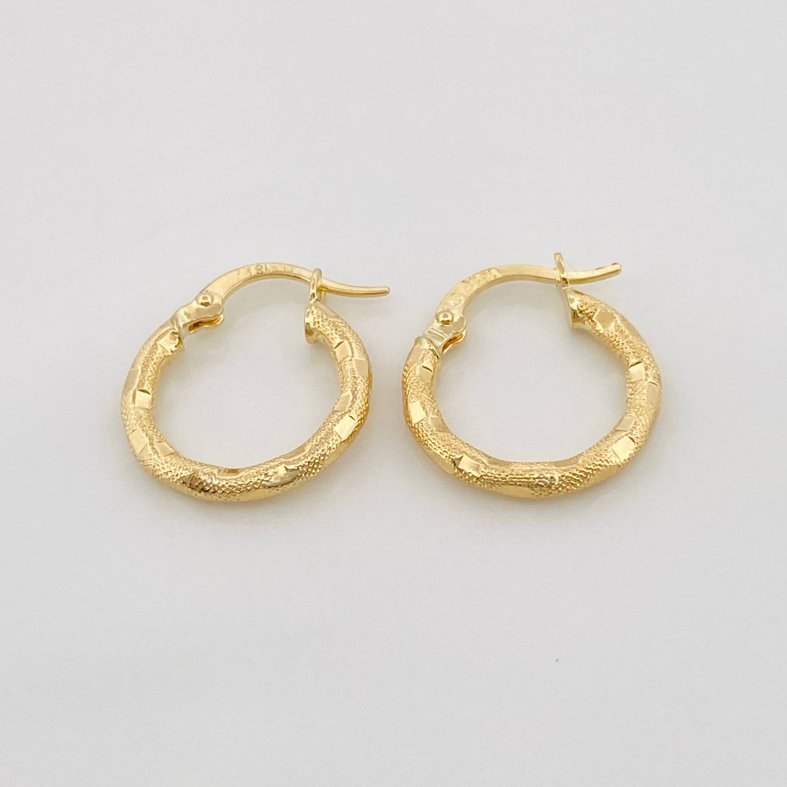 Candongas Kataleya 1.3 g / 3/4 in Oro Amarillo 18K