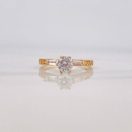 Anillo Solitario Trio 2.2 g / T6 1/2 Oro Amarillo 18K