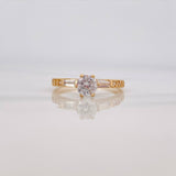 Anillo Solitario Trio 2.2 g / T6 1/2 Oro Amarillo 18K