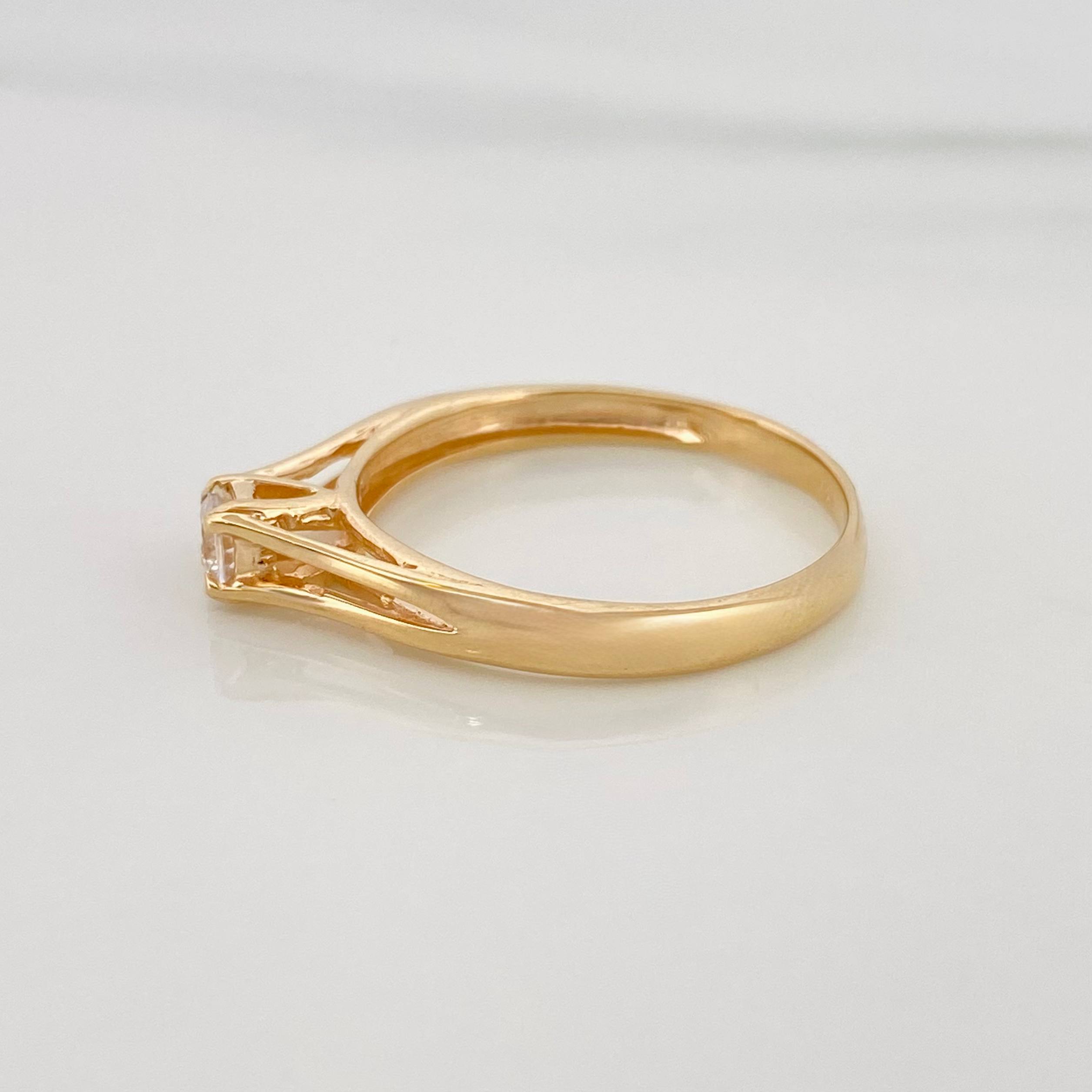 Anillo Solitario 2.05 g / T6 3/4 Oro Amarillo 18K