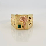 Anillo Palmera 4.15 g / T9 1/2 Dos Oros Amarillo Rosa 18K