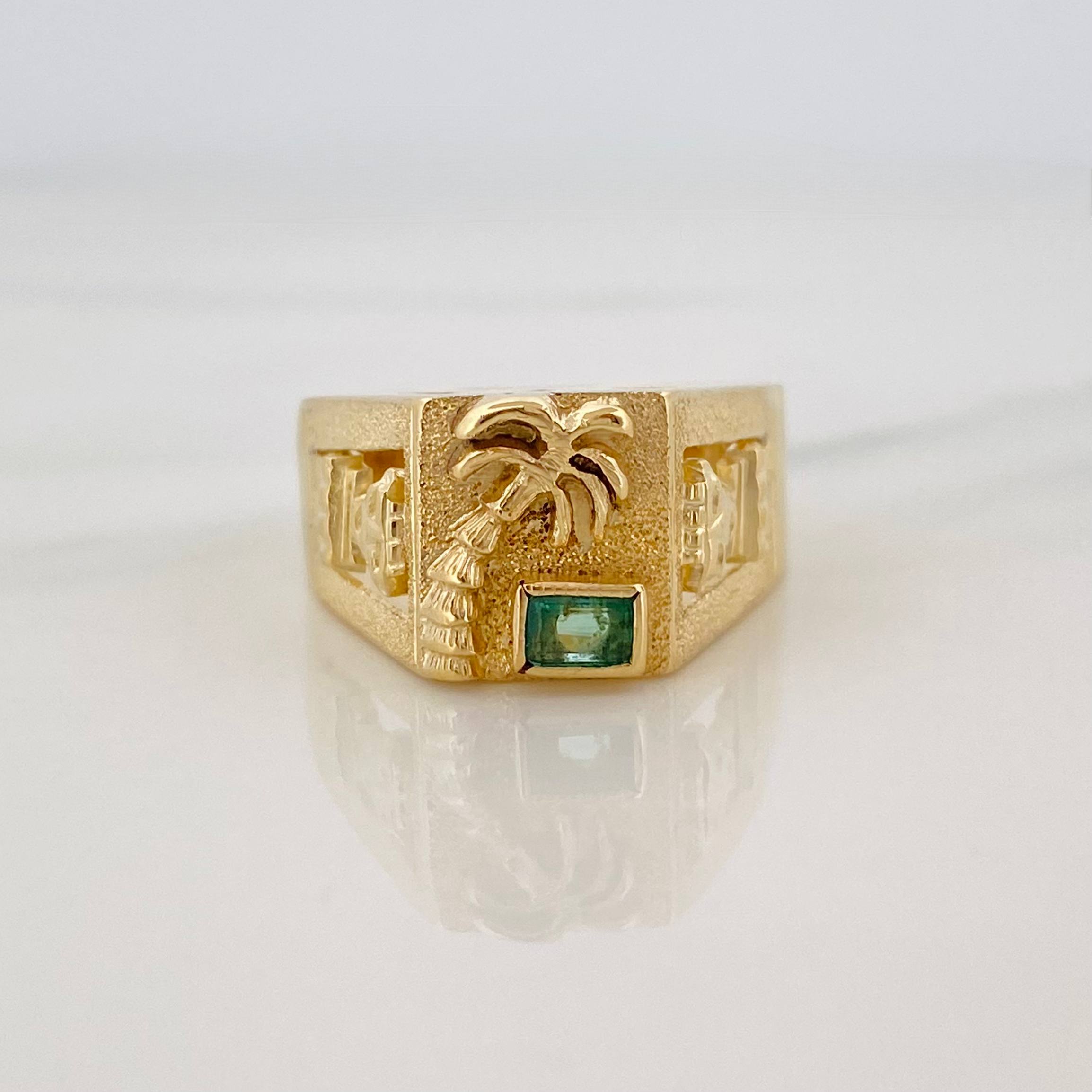 Anillo Palmera 4.75 g / T9 1/2 Oro Amarillo 18K