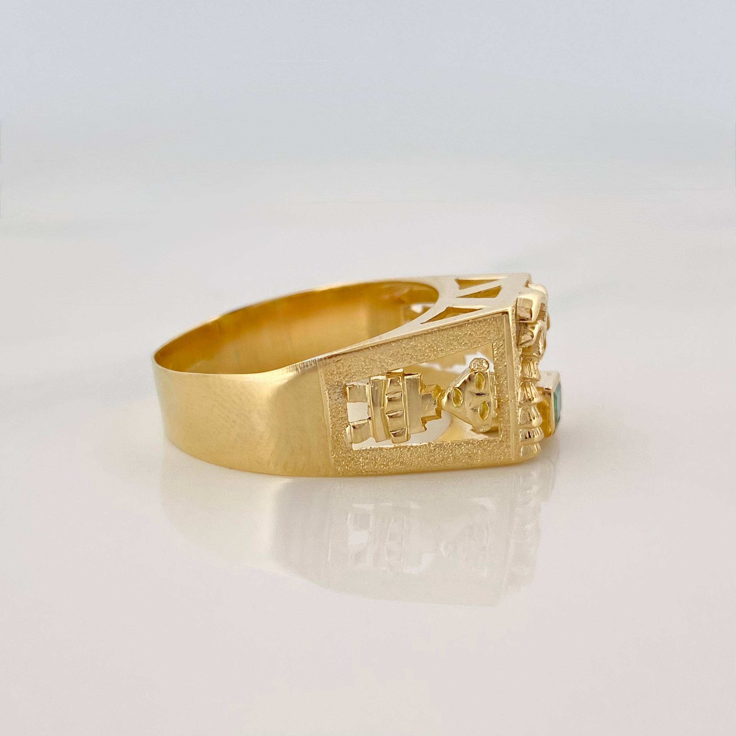 Anillo Palmera 4.75 g / T9 1/2 Oro Amarillo 18K