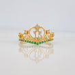 Anillo 15S Corazon 2.1 g / T5 3/4 Dos Oros Amarillo Blanco 18K