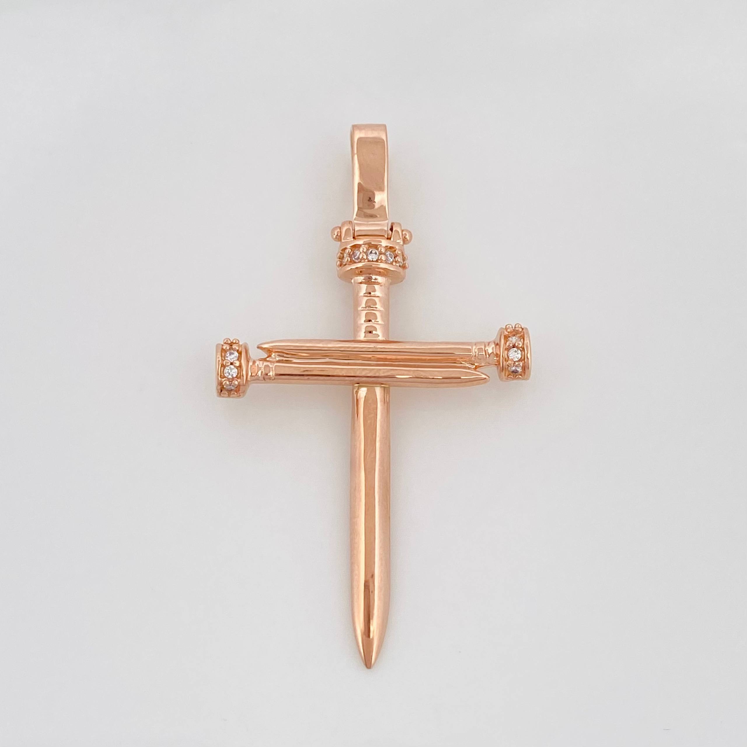 Pendant Cross 3.7 g / 1 3/4 in 18K Rose Gold