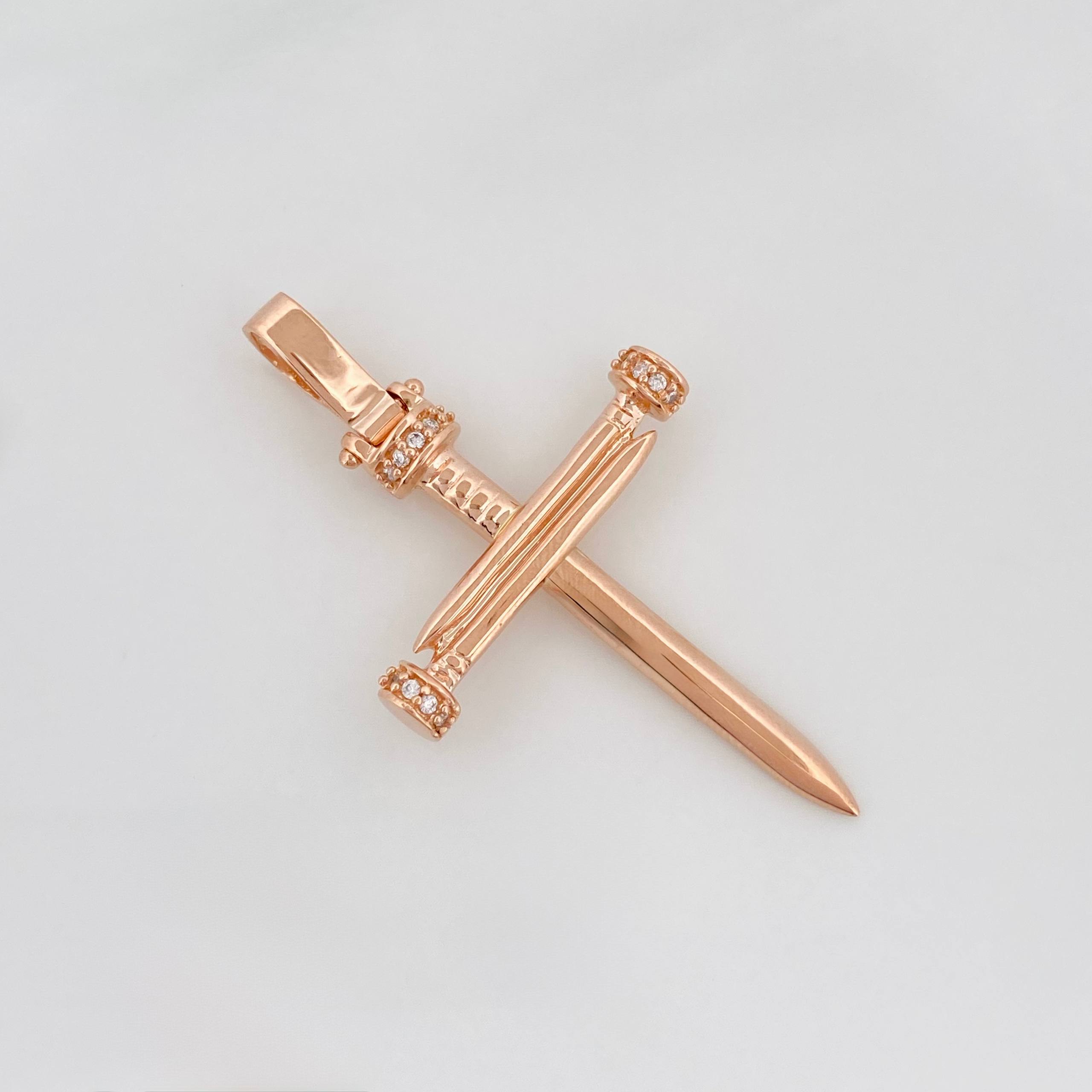 Pendant Cross 3.7 g / 1 3/4 in 18K Rose Gold