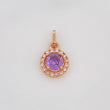 Dije Halo Redondo 1.7 g / 3/4 in Oro Rosa 18K