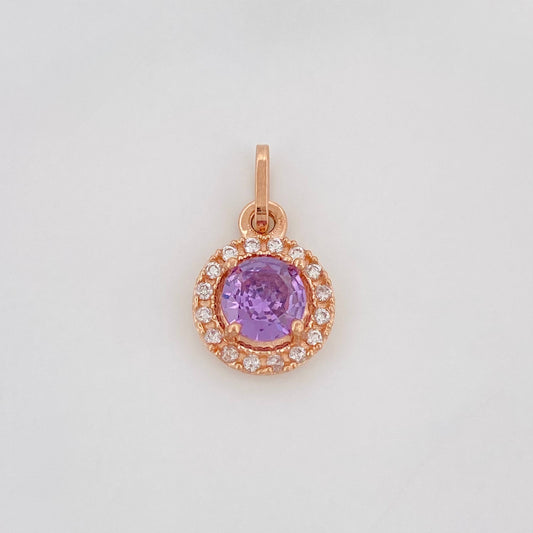 Dije Halo Redondo 1.7 g / 3/4 in Oro Rosa 18K