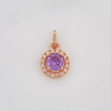 Dije Halo Redondo 1.7 g / 3/4 in Oro Rosa 18K