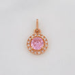Dije Halo Redondo 1.7 g / 3/4 in Oro Rosa 18K