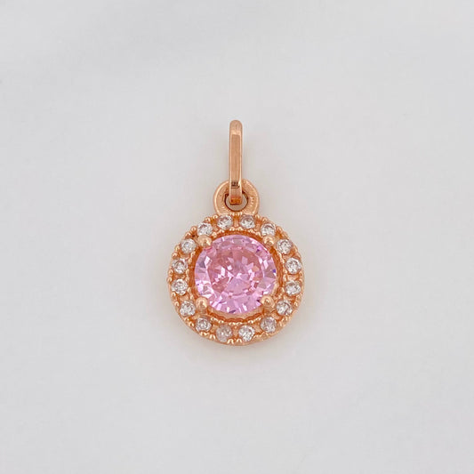 Dije Halo Redondo 1.7 g / 3/4 in Oro Rosa 18K