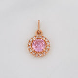 Dije Halo Redondo 1.7 g / 3/4 in Oro Rosa 18K