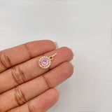 Dije Halo Redondo 1.7 g / 3/4 in Oro Rosa 18K