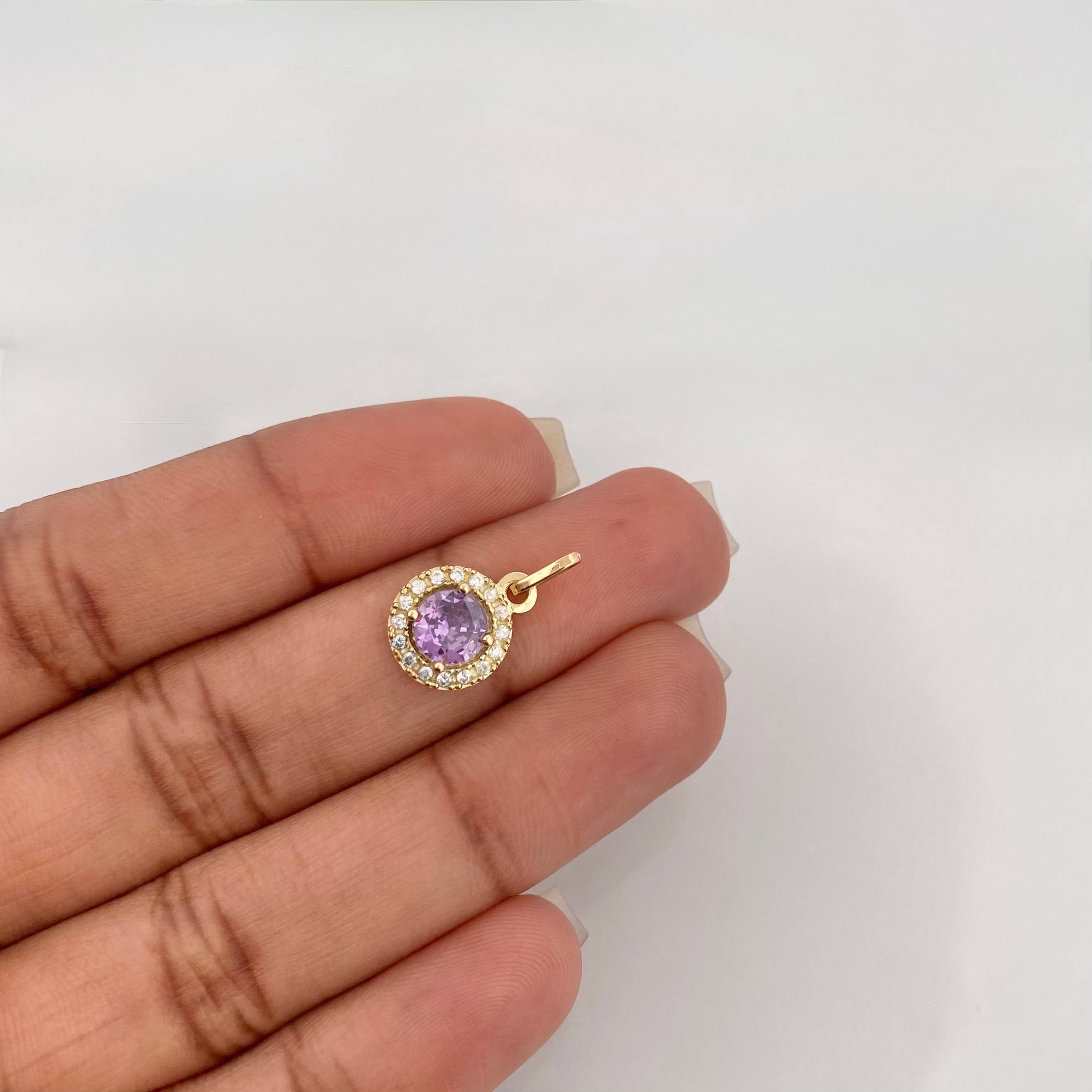 Dije Halo Redondo 1.7 g / 3/4 in Oro Amarillo 18K