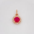 Dije Halo Redondo 1.55 g / 3/4 in Oro Rosa 18K