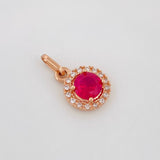 Dije Halo Redondo 1.6 g / 3/4 in Oro Rosa 18K