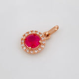 Dije Halo Redondo 1.6 g / 3/4 in Oro Rosa 18K