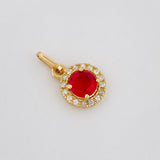 Dije Halo Redondo 1.6 g / 3/4 in Oro Amarillo 18K