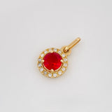 Dije Halo Redondo 1.6 g / 3/4 in Oro Amarillo 18K