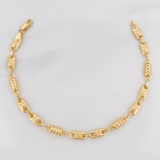 Pulso Rustico Corona 3.4 g / 7 in / 4 mm Oro Amarillo 18K