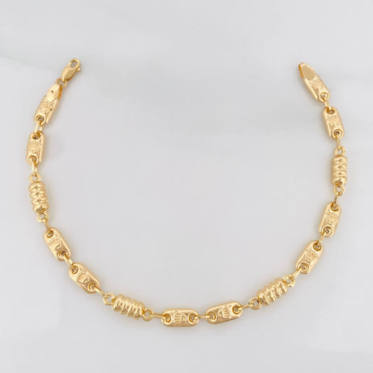 Pulso Rustico Corona 3.3 g / 7 in / 4 mm Oro Amarillo 18K