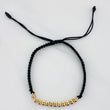 Black Woven Bracelet Yellow Gold 18K Tennis