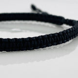 Black Woven Bracelet Yellow Gold 18K Tennis