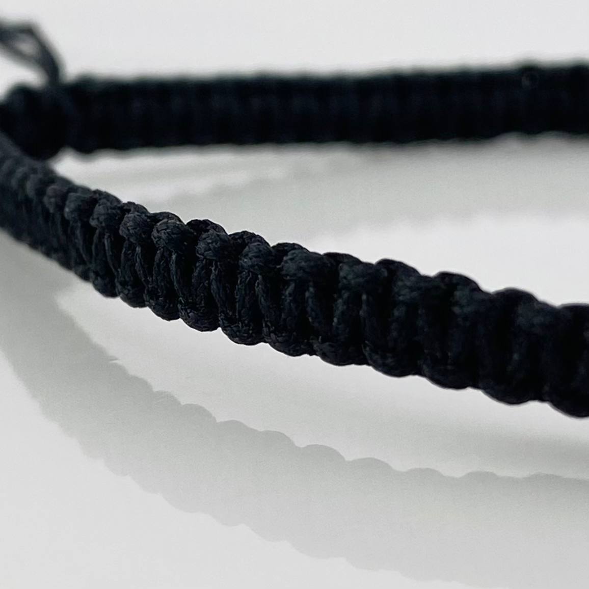 Black Woven Bracelet Yellow Gold 18K Tennis