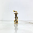 Dije Gato 2.15gr / 3.2cm / Circones Negros Oro Amarillo