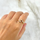 Anillo Tu Y Yo 1.6gr / T8 3/4 / 6mm / Tres Oros 18K