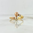Anillo Tu Y Yo 1.6gr / T8 3/4 / 6mm / Tres Oros 18K