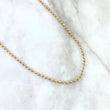 Military Chain 18.8gr / 60cm / 3mm Beads Diamond Cut Three 18K Golds ©