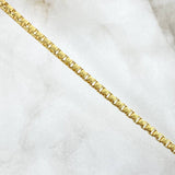 Bracelet Quadrilled Cylinder 11.15gr / 21cm / 3mm Diamond Cut Yellow Gold +4 ©