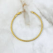 Bracelet Quadrilled Cylinder 11.15gr / 21cm / 3mm Diamond Cut Yellow Gold +4 ©
