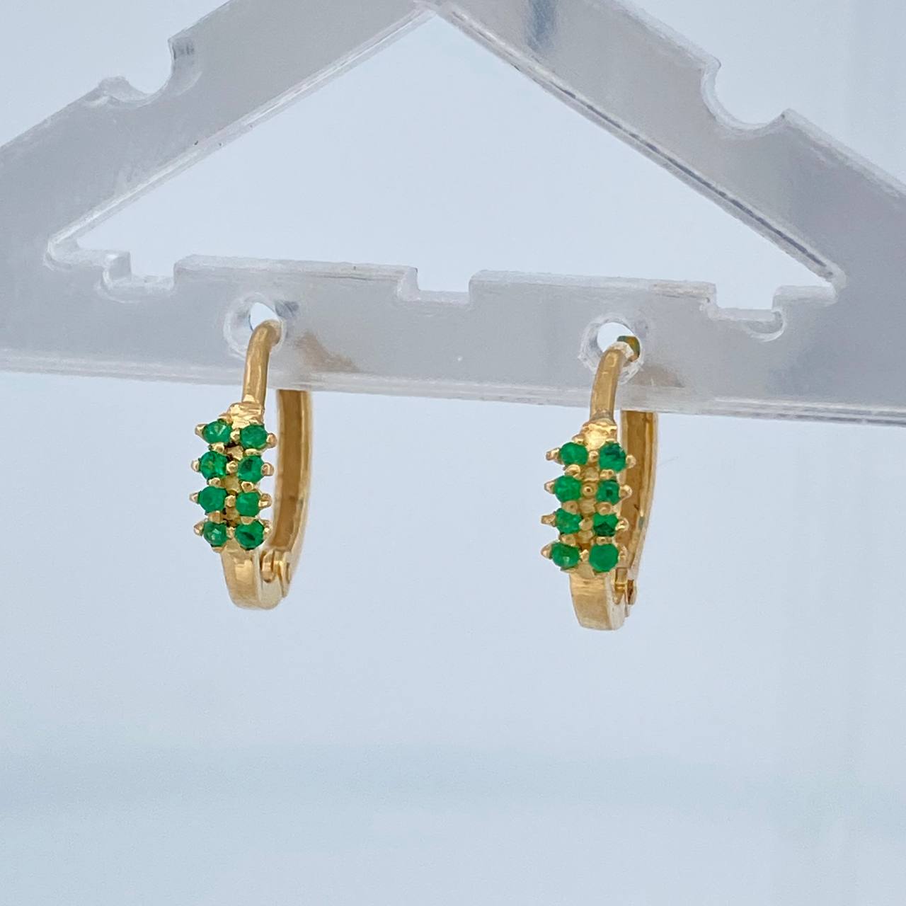 Candongas Doble Carril 1.55gr / 1/2 in / Oro Amarillo 18K %