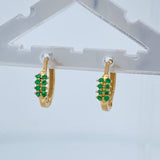 Candongas Doble Carril 1.55gr / 1/2 in / Oro Amarillo 18K %