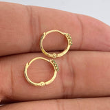 Candongas Doble Carril 1.55gr / 1/2 in / Oro Amarillo 18K %