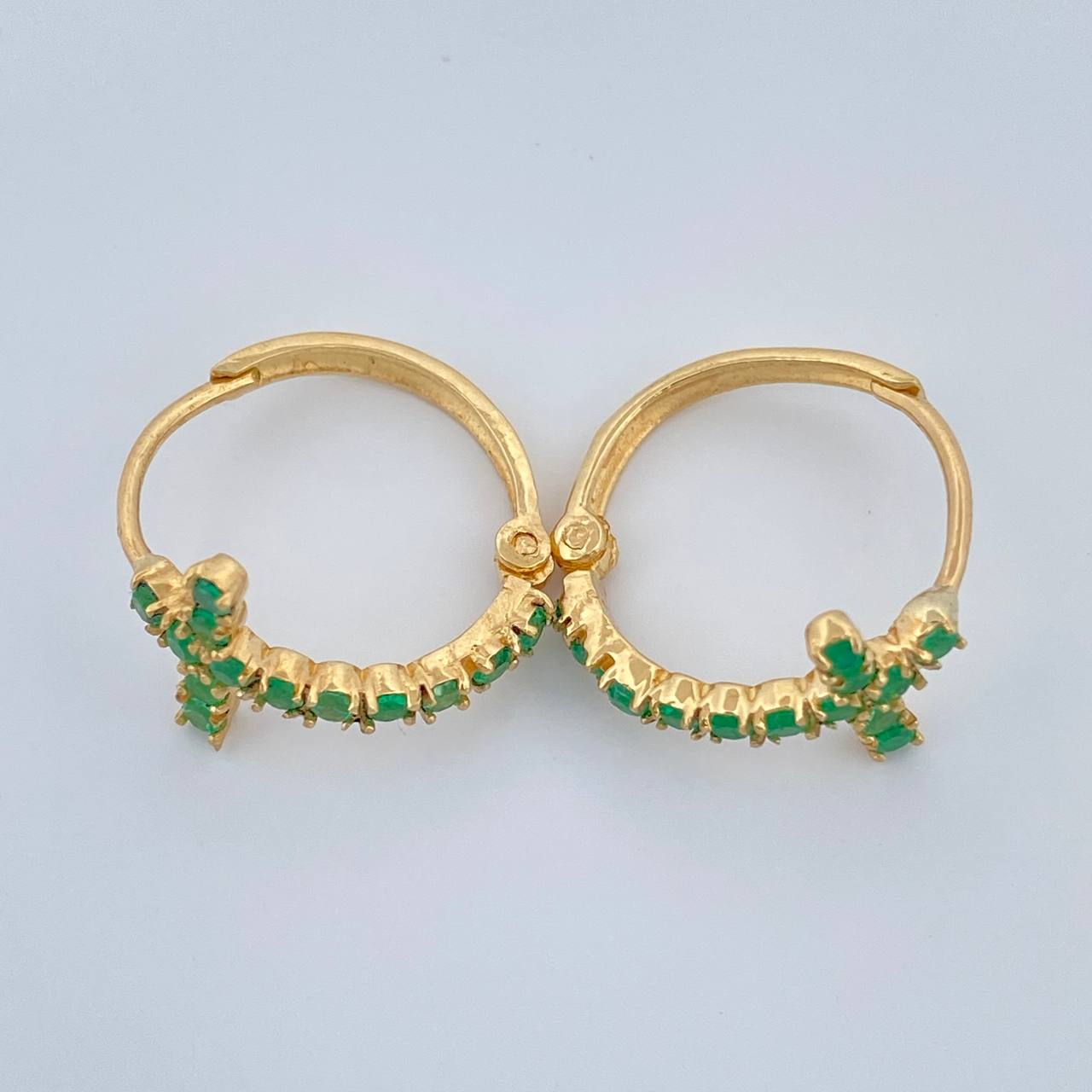 Candongas Cruz 2.25gr / 1/2 in / Oro Amarillo 18K %