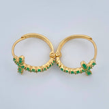 Candongas Cruz 2.25gr / 1/2 in / Oro Amarillo 18K %