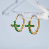 Candongas Cruz 2.25gr / 1/2 in / Oro Amarillo 18K %