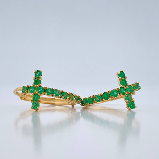 Candongas Cruz 2.25gr / 1/2 in / Oro Amarillo 18K %