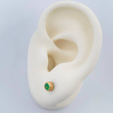 Topos Bisel Esmeraldas 1.25gr / 4.7mm Oro Amarillo 18K %