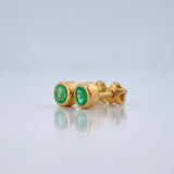 Topos Bisel Esmeraldas 1.25gr / 4.7mm Oro Amarillo 18K %