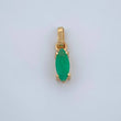 Dije Oval Esmeraldas 55 Pts 0.5gr / 1/2 in / Oro Amarillo 18K %
