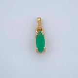 Dije Oval Esmeraldas 55 Pts 0.5gr / 1/2 in / Oro Amarillo 18K %
