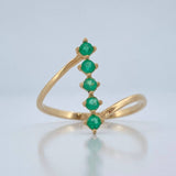 Anillo Arabe Esmeraldas 1.5gr / T7 1/2 / Oro Amarillo 18K %