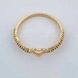 Anillo Corazon Esmeraldas 1.35gr / T7 / Oro Amarillo 18K %