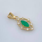 Dije Marquiz Esmeraldas 30 Pts 0.75gr / 3/4 in / Oro Amarillo 18K %