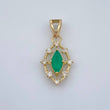 Dije Marquiz Esmeraldas 30 Pts 0.75gr / 3/4 in / Oro Amarillo 18K %