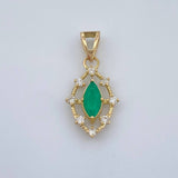 Dije Marquiz Esmeraldas 30 Pts 0.75gr / 3/4 in / Oro Amarillo 18K %